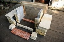 Stavba krbu - zakoupen rustikln obestavba je vlastn stavebnice