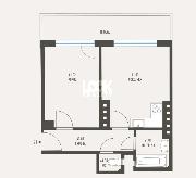 Prodej, krsn byt 2+kk, Hanusova, Praha 4 - Michle, 35 m2, terasa 8 m2, sklep, u metra