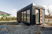 Modulov prefabrikovan zateplen domek pro komern ely