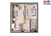 Prodej novostavby bytu 2+kk s balknem, parkovacm stnm a sklepem v Doubravicch, 65,94 m2.