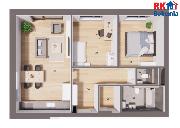Prodej novostavby bytu 3+kk s balknem, parkovacm stnm a sklepem v Doubravicch, 82,24 m2.