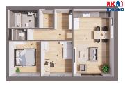 Prodej novostavby bytu 3+kk s balknem, parkovacm stnm a sklepem v Doubravicch, 82,78 m2.