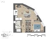 Novostavba bytu 2+kk 44 m2, parkovac stn a 4 m2 sklep, Hoovice centrum, ul. Ndran