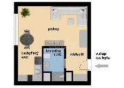 Prodej luxusního bytu 1+KK v novostavbě v Kobylisích, ul. Pakoměřická.