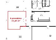 Pronjem kancele 33,45 m2 ulice Sokolovsk