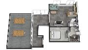 Pronjem luxusnho bytu 2+kk s terasou (83,8 m²), Vojkovice, okres Mlnk