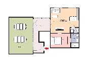 Pronjem luxusnho bytu 2+kk s terasou (83,8 m²), Vojkovice, okres Mlnk